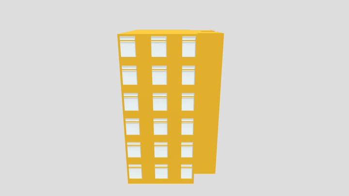 Soviet-Style Apartment Building 3D Model 3D Model