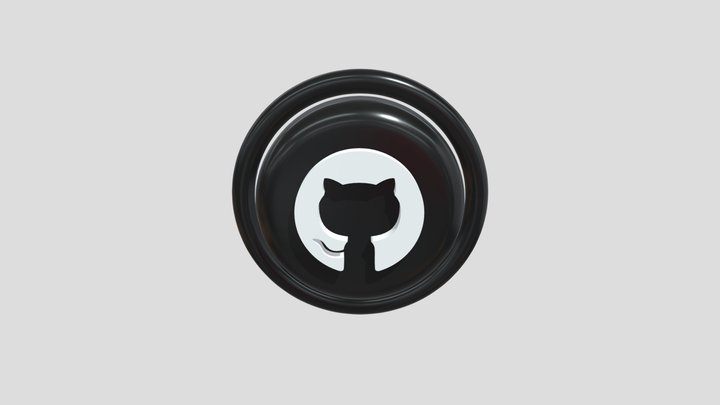 3D Github Logo 3D Model