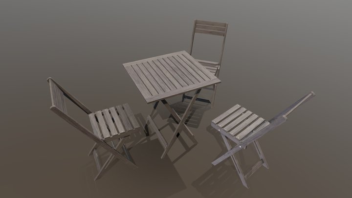 Furniture Pack For Summer Caffe Free 3D Model