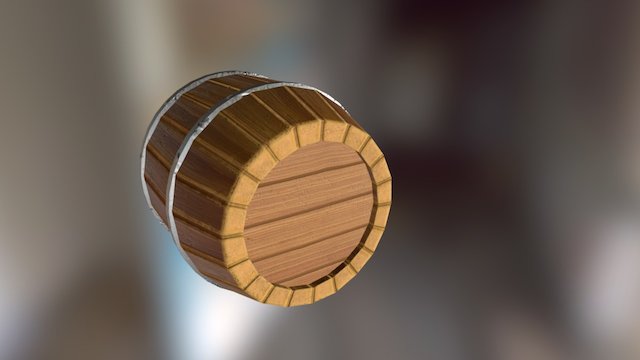 Wooden barrel 3D Model
