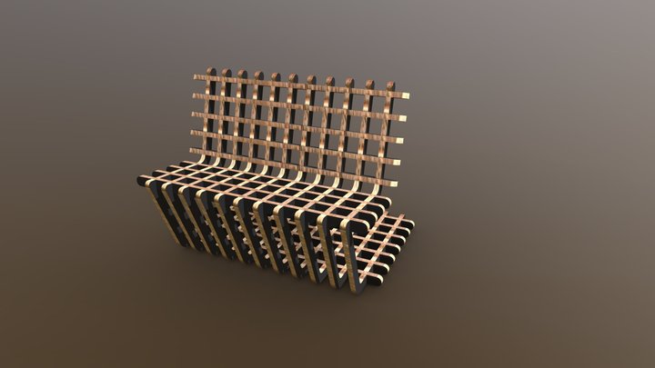 Waffle Bench 3D Model