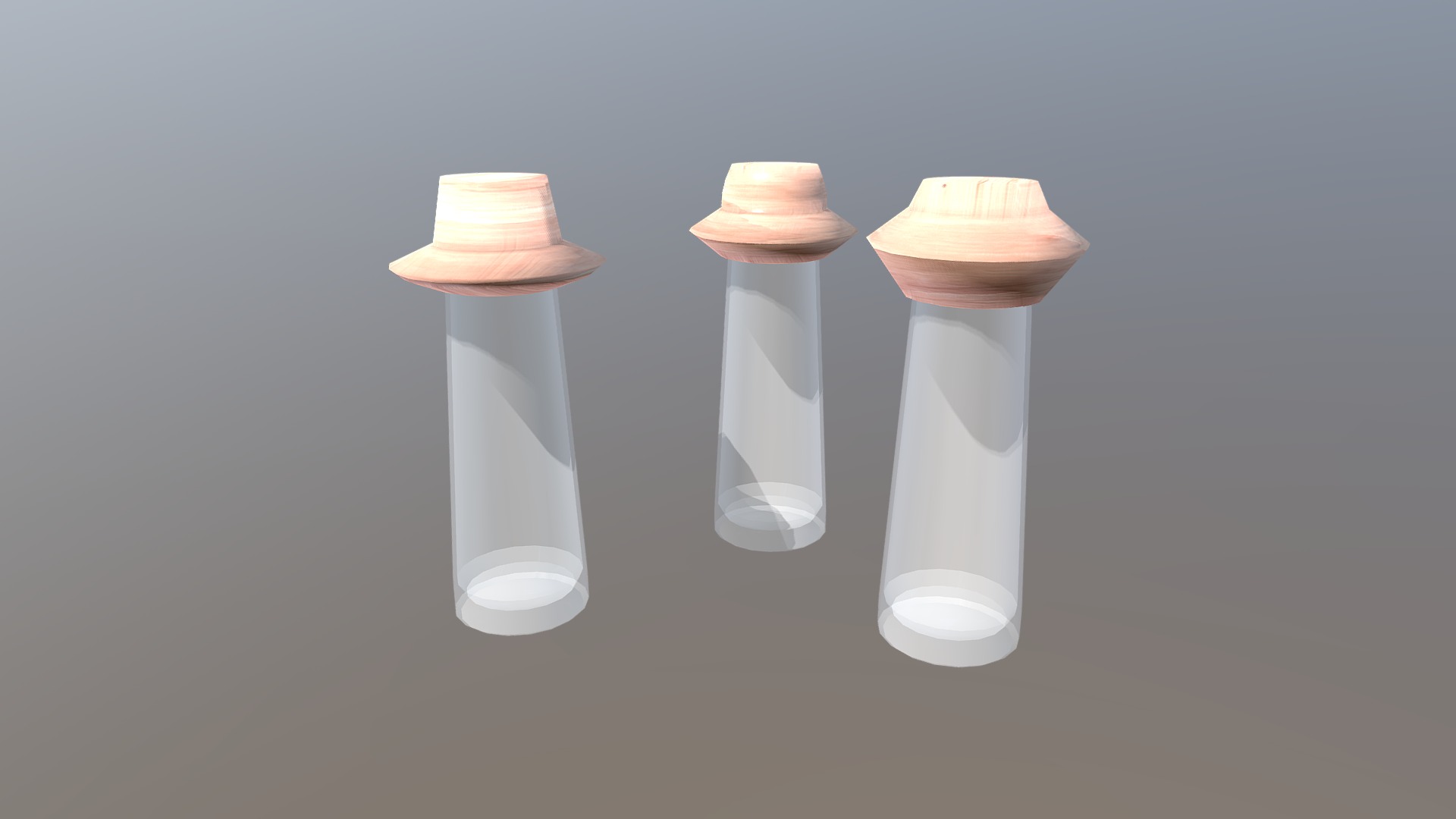 3D model Salt and Pepper Glass Shaker - This is a 3D model of the Salt and Pepper Glass Shaker. The 3D model is about a group of white and orange cylindrical objects.