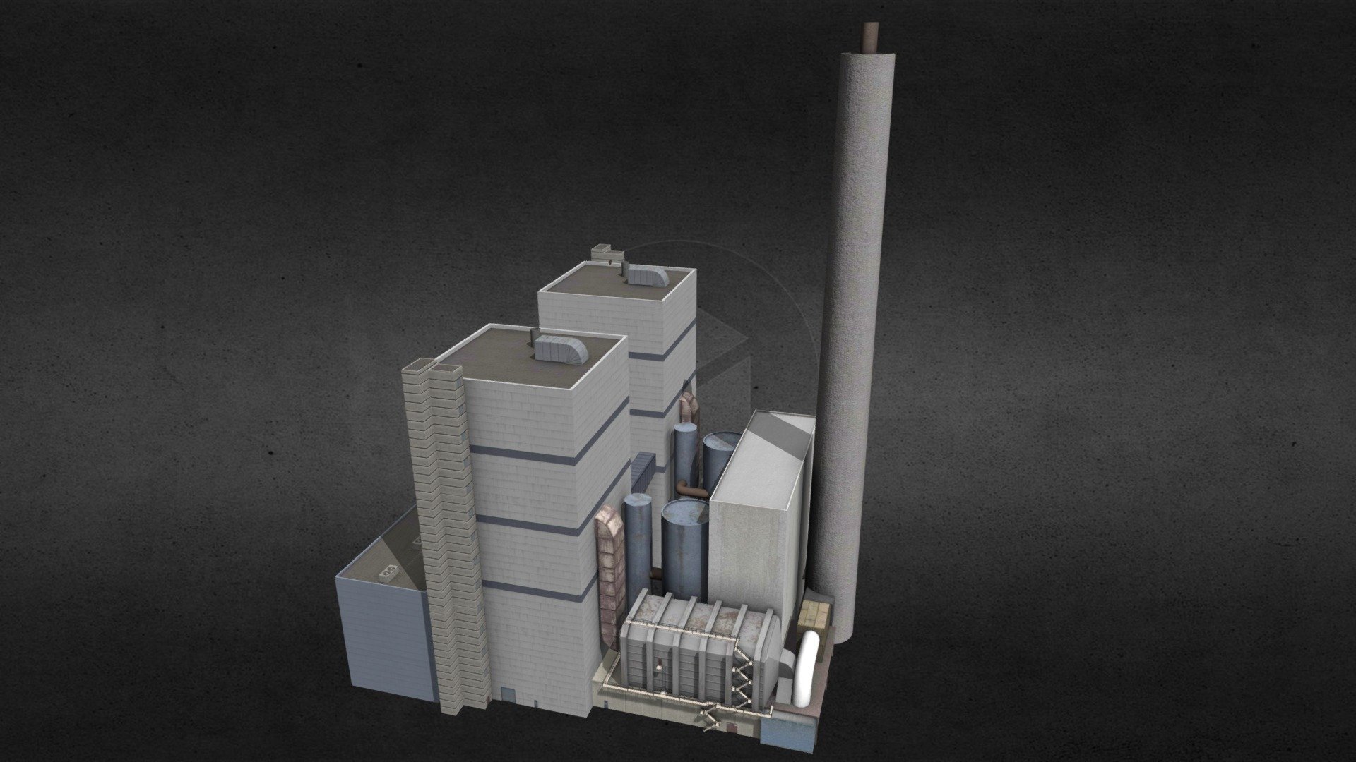 Coal Power Plant 3D model by Avanya [44220d0] Sketchfab