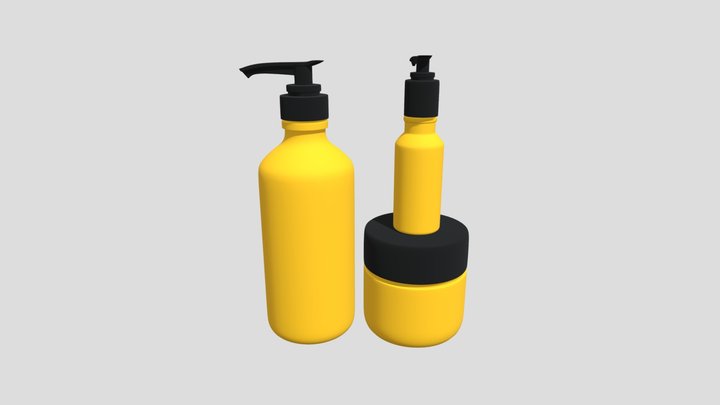 Modern Brown Glass Product Presentation 3D Model
