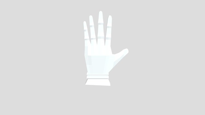 Lowpoly Glove (Rigged) 3D Model