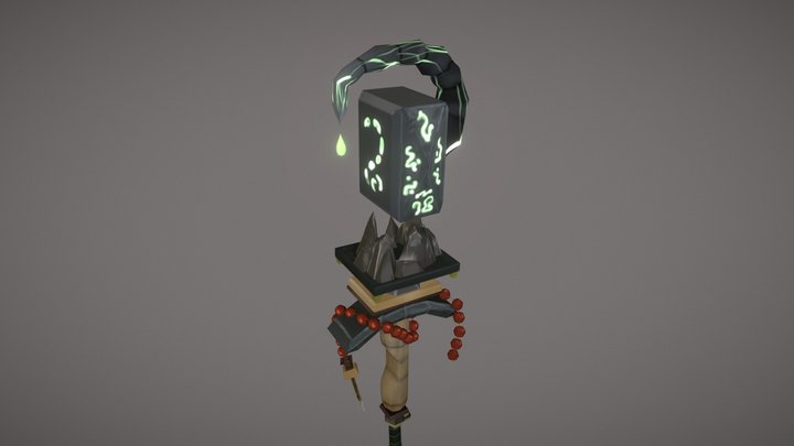 Shamans Warlock Staff - Wow Style 3D Model