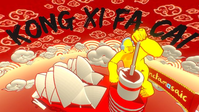 Kong Xi Fa Cai - Year of the Monkey 3D Model