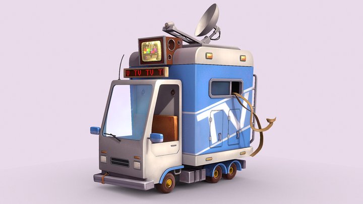 "TV News" vehicle 3D Model