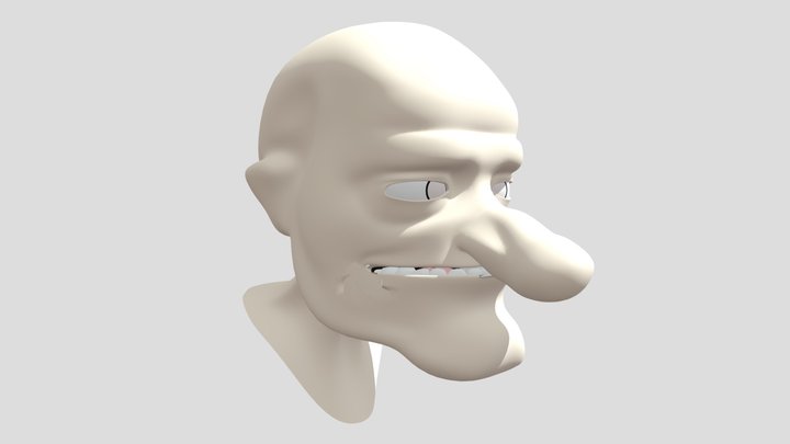 Old Man with Big Nose 3D Model