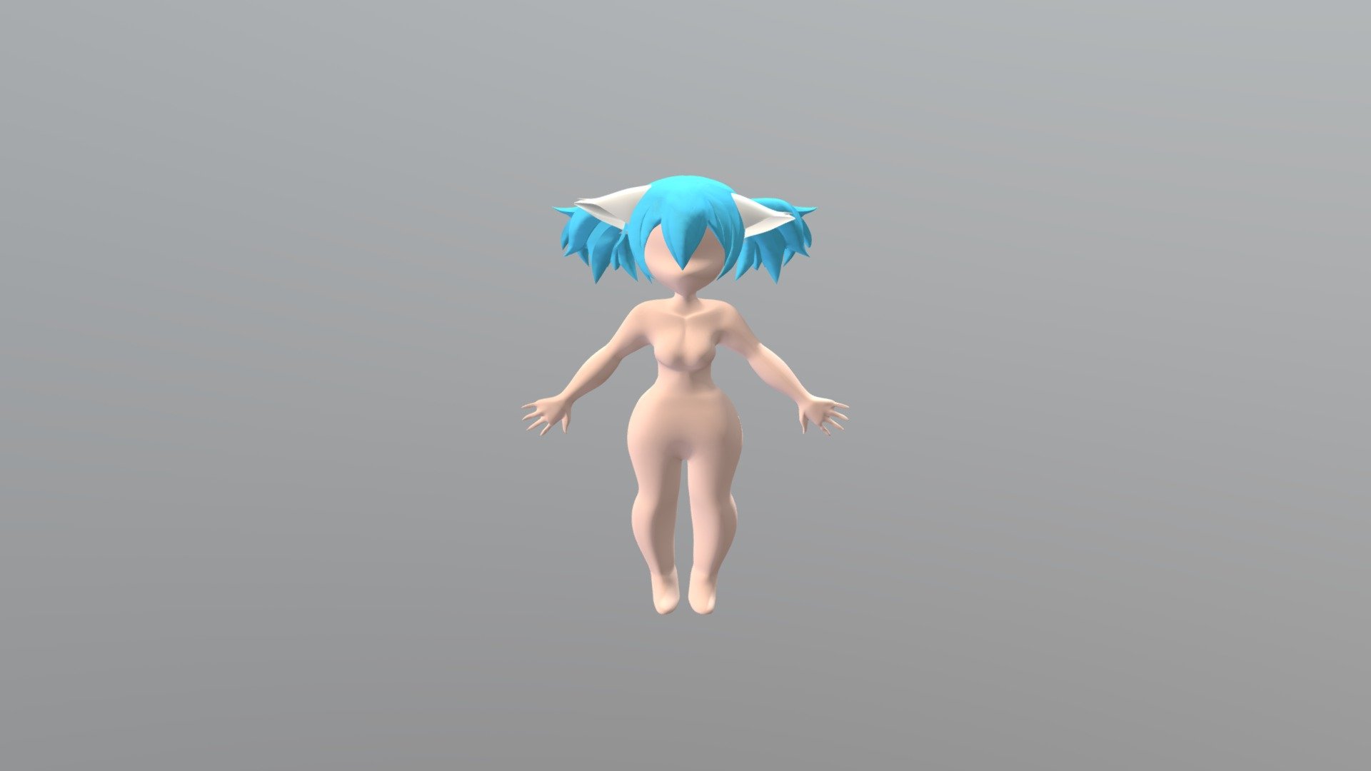 Blank Female FoxGirl(Rigged)