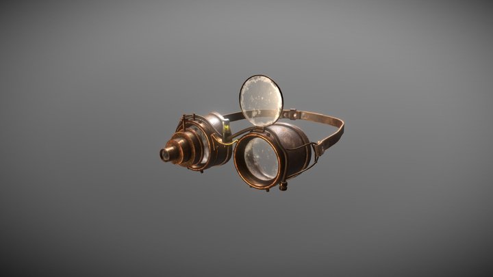Steampunk goggles 3D Model