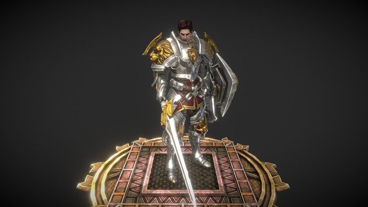 01_shield knight 3D Model