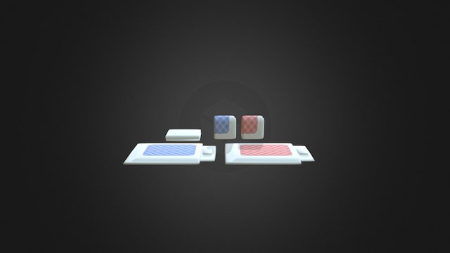 Japanese-Style: Futon Pack 3D Model
