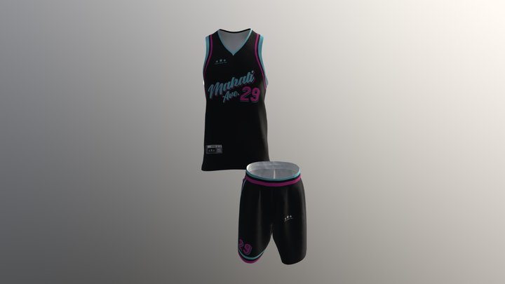 Makati Avenue Basketball Uniform 3D Model