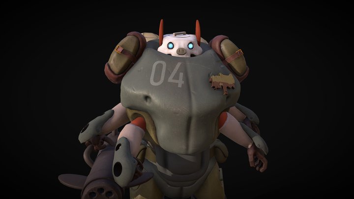 pigwars character 3D Model