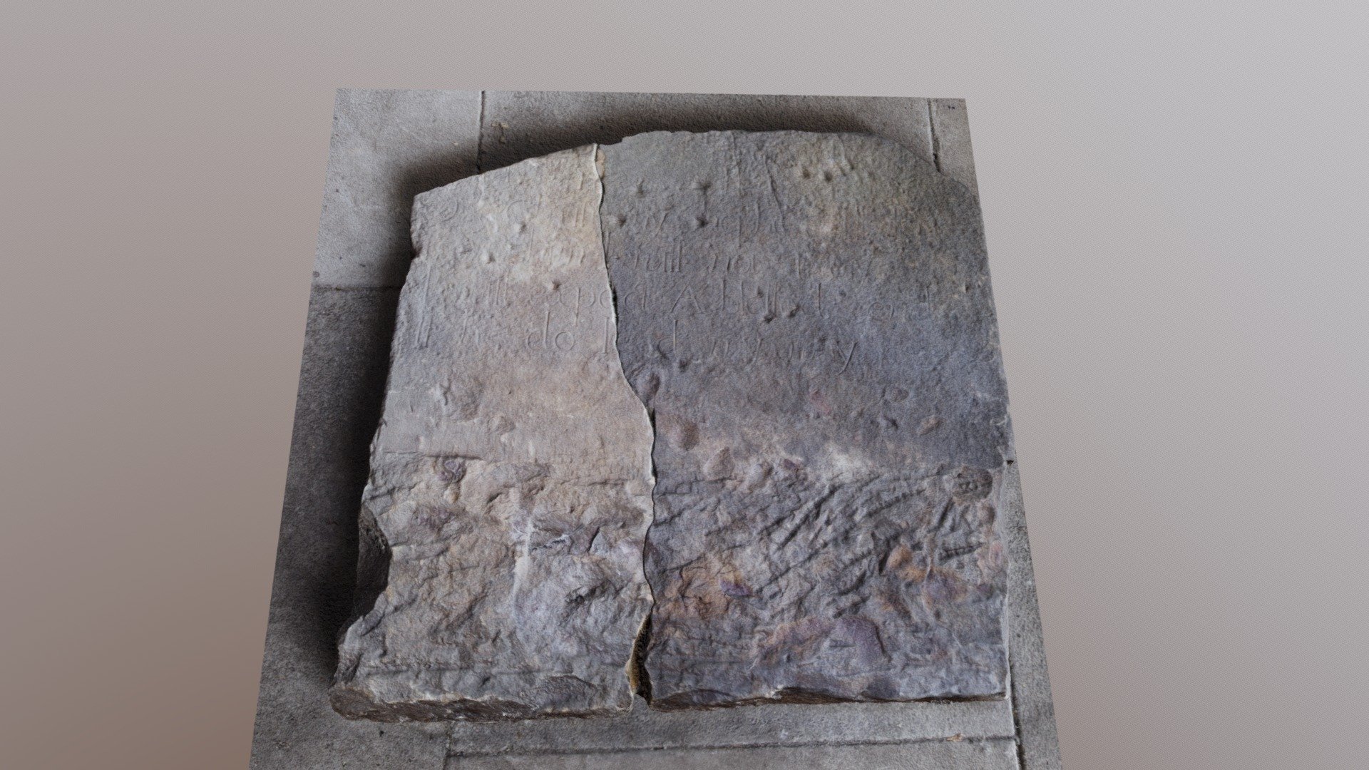 St Andrews Preservation Trust slab — Sketchfab embed 3D viewer