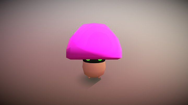 Little cute mushroom 3D Model