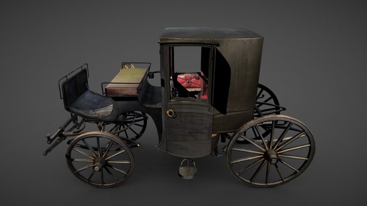 Horse drawn carriage 3D Model