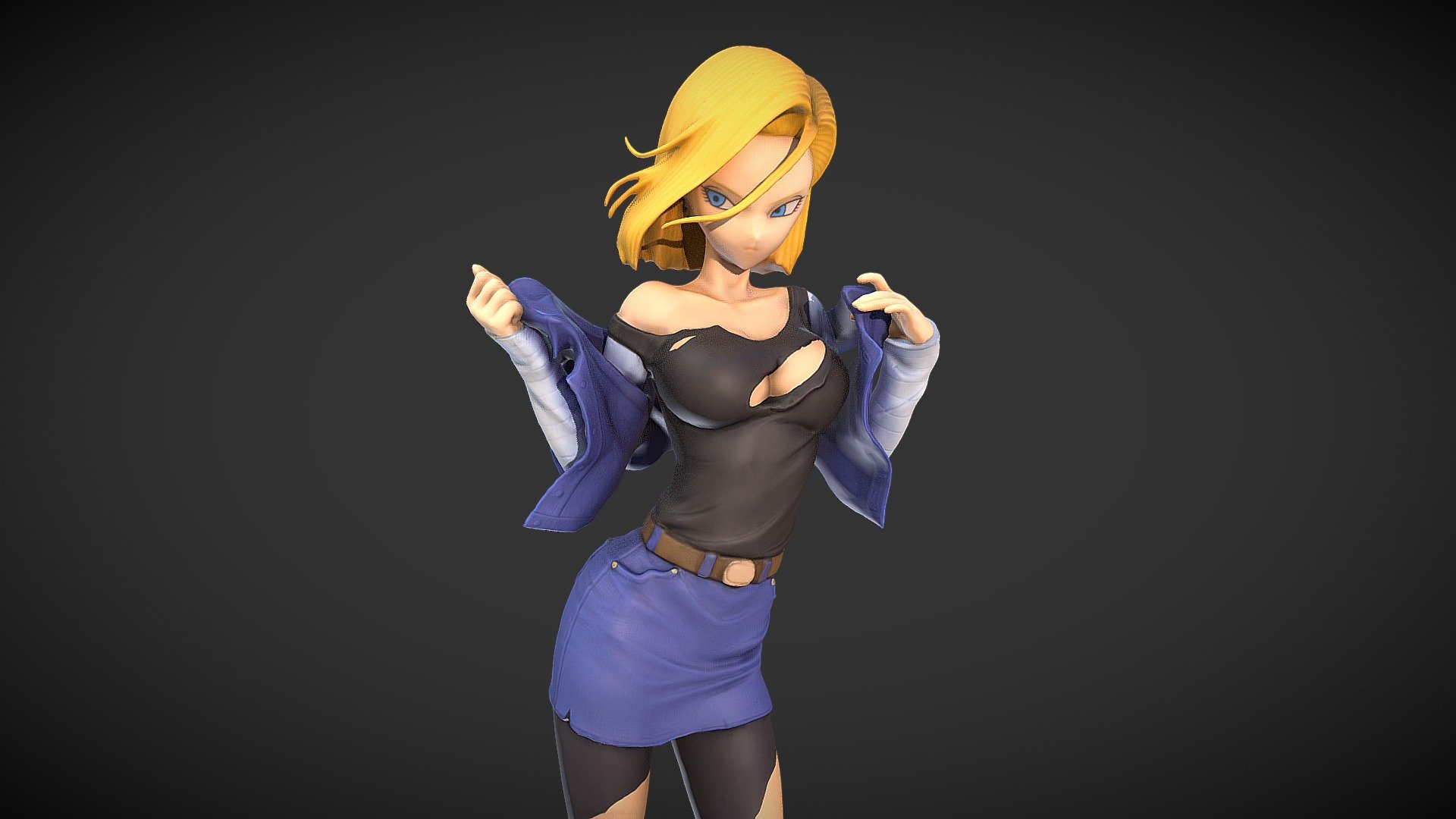 Dragonball Android No 18 Buy Royalty Free 3d Model By Vrism [4434339