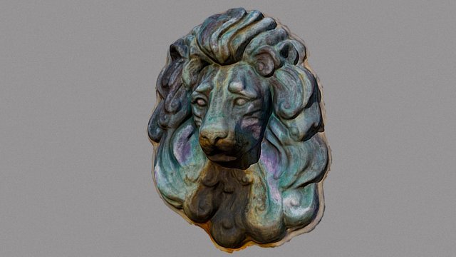 Lion fountain head – Kostenloses 3D-Modell STL
