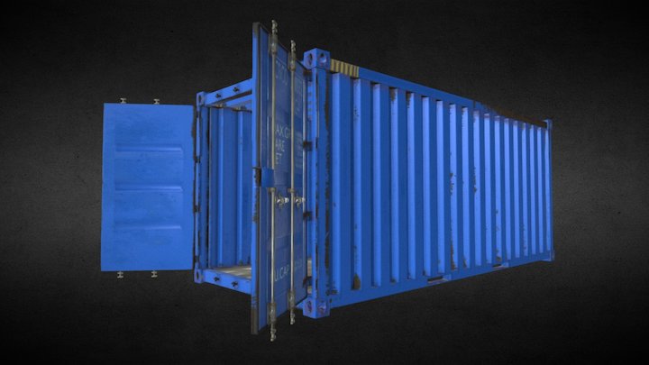 Open PBR shipping container demo 3D Model
