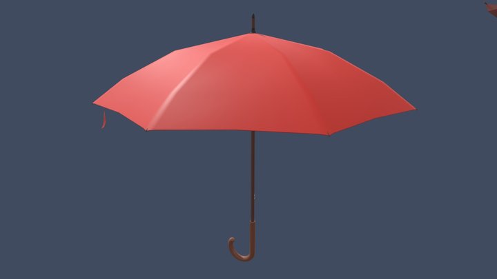 Damaged Umbrella 3D Model