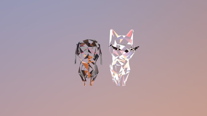 까미랑 유키랑 3D Model