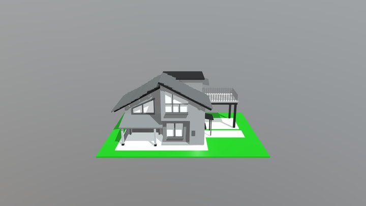 House, Black 3D Model