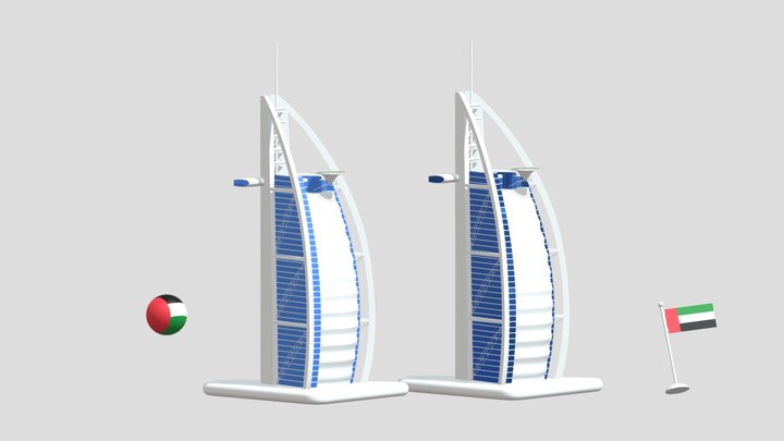 Burj Al Arab Hotel Dubai UAE 3D Model