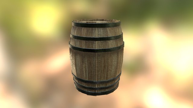 Barrel - Substance Painter to Sketchfab 3D Model