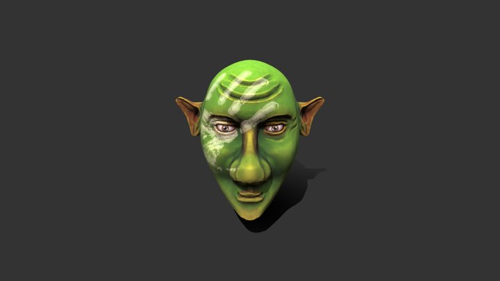 Stylized Orc Head 3D Model