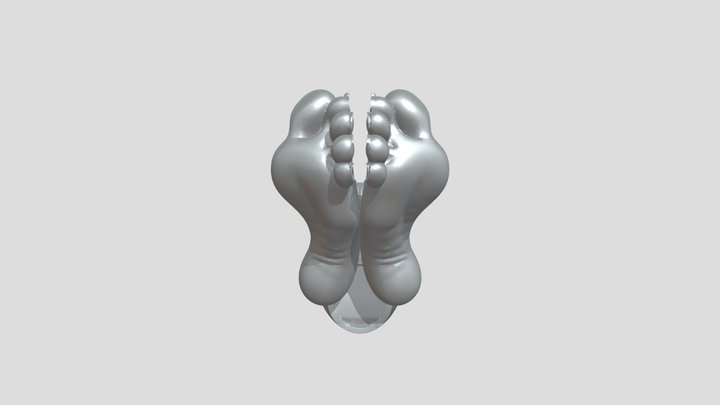feet in colorful lighting 3D Model