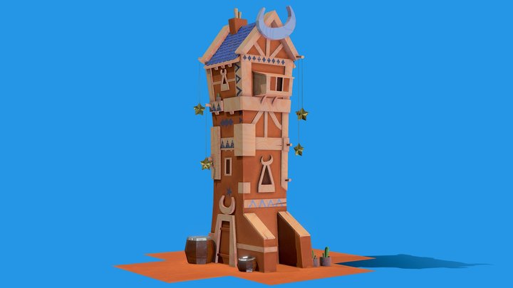 Moon house by Antonio Montilla (my version) 3D Model