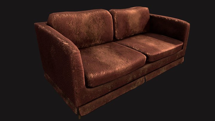 Old Couch 3D Model