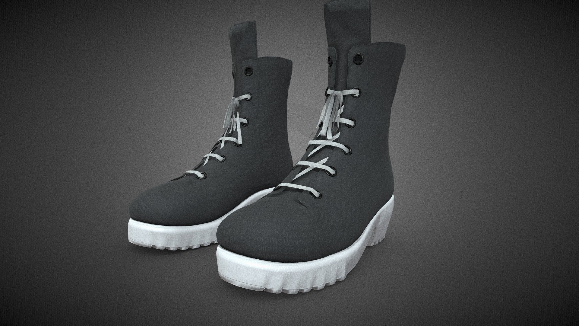 Black Boots - Buy Royalty Free 3D model by CG StudioX (@CG_StudioX ...