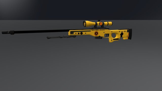 Awp Old School Assassin Series Cs Go Skins 3D Model