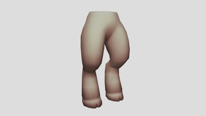 Simple Ungiligrade Legs (Hooves) 3D Model