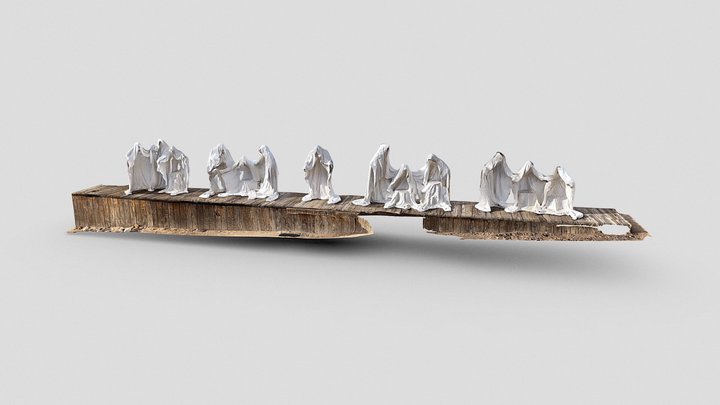 "The last supper", Rhyolite ghost town – Free 3D Model STL