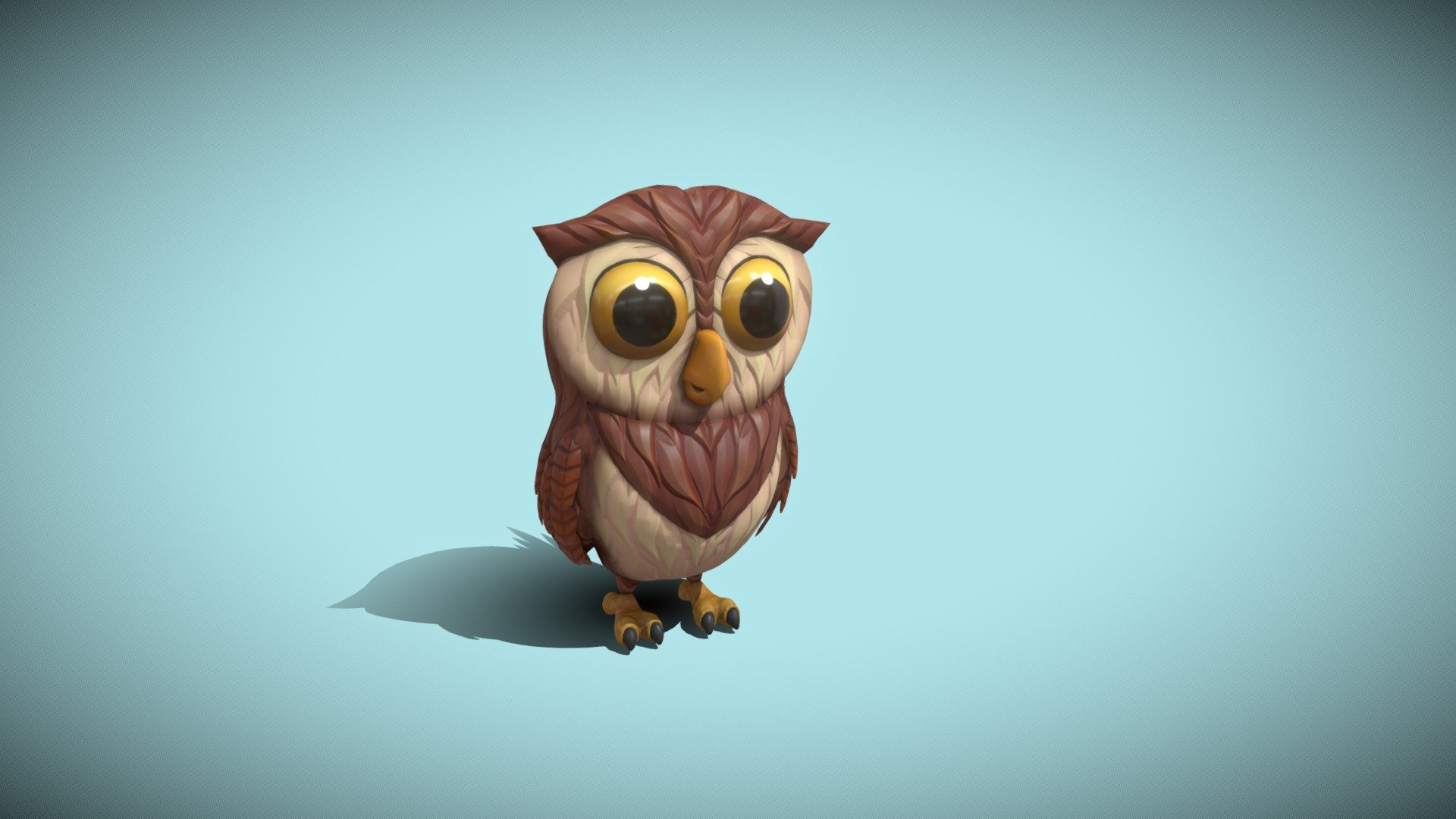 Cartoon Owl 3D Model