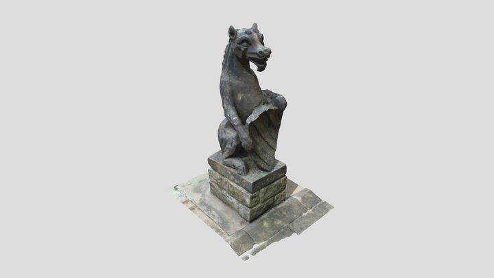 Dragon Statue at The Bowes Museum 3D Model