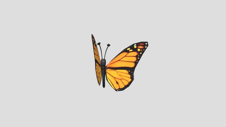 Butterflies - Poster 2 3D Model