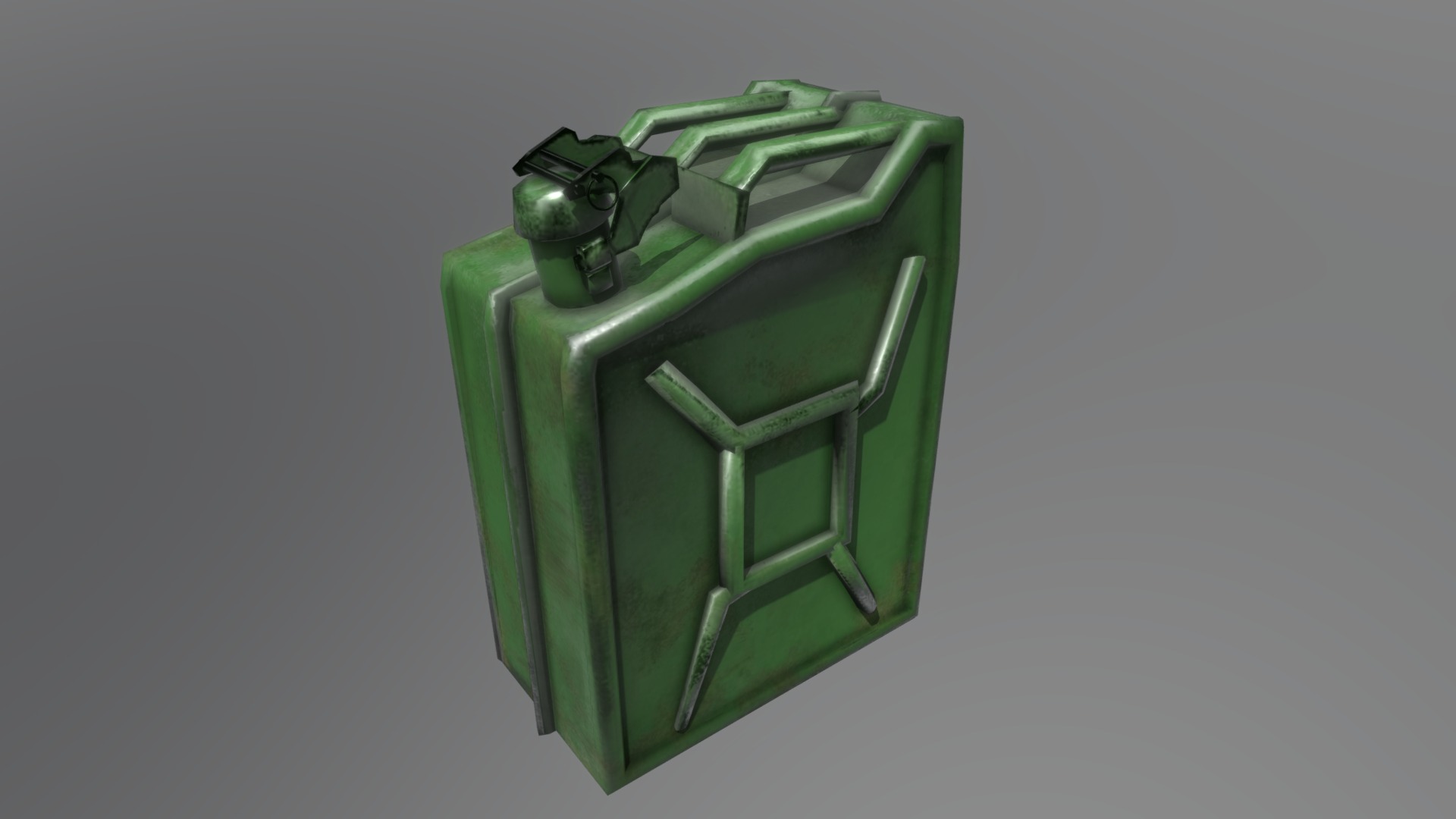 3D model Commercial – Jerrycan - This is a 3D model of the Commercial - Jerrycan. The 3D model is about a green toy cube.