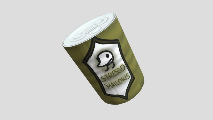 CONVERVED CANNED FOOD CAN "STRESSD MALLOWS" 3D Model