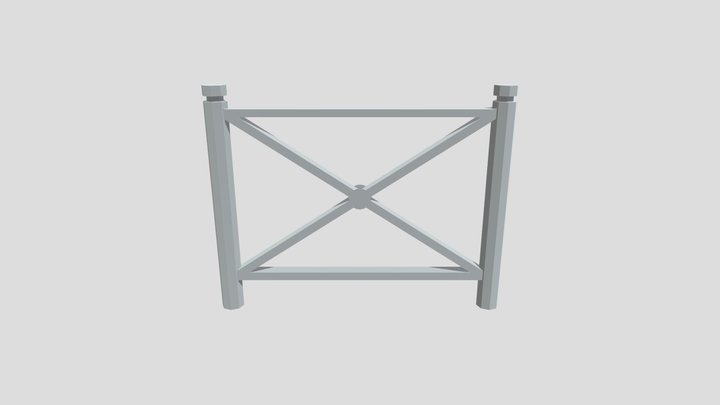 Barrière de trottoir V2 3D Model