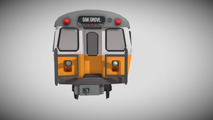 MBTA Orange line. line 1200 new version. 1v 3D Model