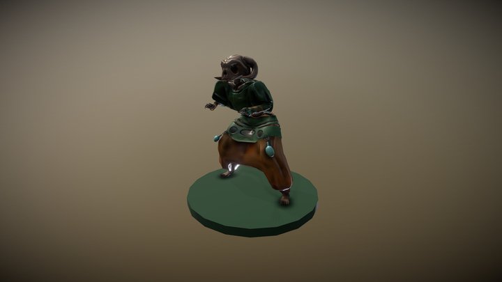 Druid Skull Pose 3D Model