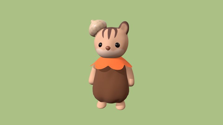 Sylvanian Families -  Acorn Squirrel – Free 3D Model STL