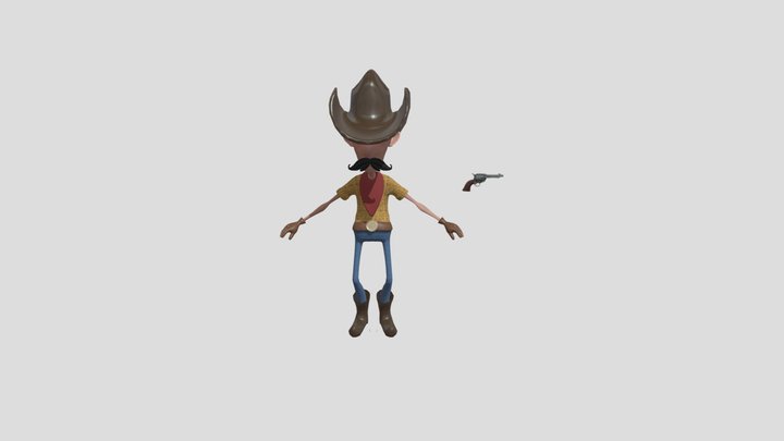 cowboy character 3D Model