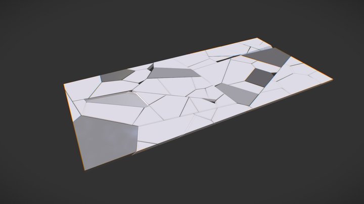 Glass Shatter 3D Model