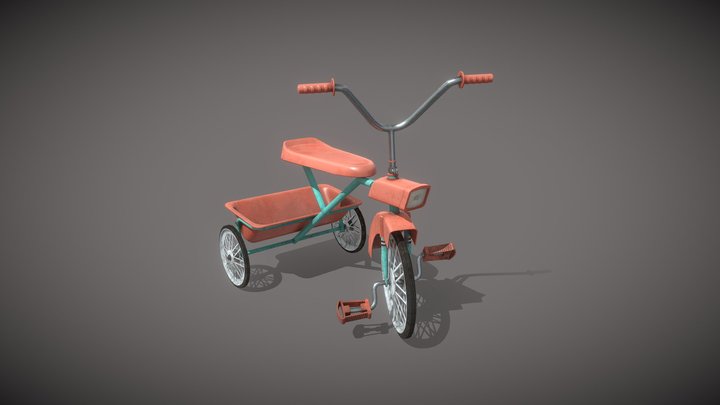 Сhildren's tricycle USSR 3D Model